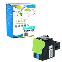 fuzion - Lexmark C544X1CG - Cartouche de toner remanufacturée - Haut rendement - Cyan-Cyan