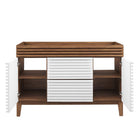 Modway - Render 48" Armoire de lavabo compatible avec un seul lavabo (non inclus) - Noyer blanc-9