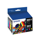 Epson - Cartouche d'encre T202XL Claria - Noir Grande Capacité/Couleur standard CMJ-Cartouche d’encre pigmentée noire de grande capacité pour les volumes d’impression élevés