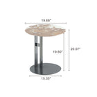 Manhattan Comfort - Table d’appoint moderne glamour Alondra 19,68 po - Noir-Caractéristiques Base moderne en acier inoxydable noir