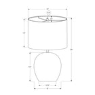 Monarch Specialties - Luminaire - 20 po H Lampe De Table - Béton Gris - Abat-Jour Ivoire / Crème - Contemporain-Munie d'un cordon transparent de 6 pieds, cette lampe polyvalente peut être placée sur une table d'appoint ou latérale, une table de nuit ou une table de chevet pour une source d'éclairage à la mode