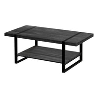 Monarch Specialties - 2860 Table De Salon - Faux Bois Noir/Metal Noir-1