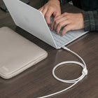 LOGiiX - Vibrance Neo Ensemble de housse avec câble USB-C vers USB-C - Argent-Câble USB PD tressé avec connecteurs anti-traction, prenant en charge une puissance allant jusqu’à 60 W