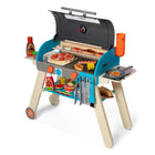 Melissa & Doug - Ensemble de jeu de luxe avec gril et four à pizza-Lancez un jeu de simulation imaginatif avec un ensemble de jeu de barbecue en bois, de fumoir et de four à pizza, complet avec des aliments et des condiments en bois et en feutre, des ustensiles durables, une poêle à frire et une pelle à pizza en bois