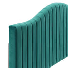 Modway - Brielle Chenal Touffé Performance Velvet Tête de lit King/King de Californie, Sarcelle-Tissu résistant aux taches durable
