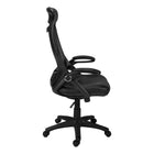Monarch Specialties - 7276 Chaise De Bureau Multi-Position- Noir Simili-Cuir/-Le siège pivotant à 360 degrés et la base en métal noir de type 5 étoiles avec roulettes à capuchon offrent une bonne mobilité, tandis qu'un mécanisme de hauteur réglable avec commande d'inclinaison/verrouillage permet d'optimiser la chaise selon vos besoins.