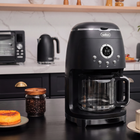 Salton - cafetière numérique de 12 tasses NuRetro - noir minuit-Filtre à café réutilisable qui réduit le gaspillage de papier.