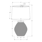Monarch Specialties - Luminaire - 25 po H Lampe De Table - Béton Crème - Abat-Jour Beige - Contemporain-Munie d'un cordon transparent de 5 pieds, cette lampe décorative polyvalente peut être placée sur une table d'appoint ou latérale, une table de nuit ou une table de chevet pour une source d'éclairage pratique
