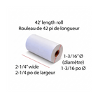 Eddie pis - Rouleau de papier thermique - 2-1/4 po x 42 pi - Paquet de 250 (Sans BPA)-Dispose d'un indicateur de ligne rouge fin de rouleau