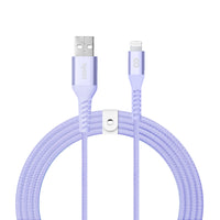 LOGiiX - Vibrance Braid 1,2 M USB-A vers Lightning - Lavande-Câble USB-A vers Lightning de 1,2 m (*3,94 pi) pour charger et synchroniser les appareils Lightning.