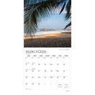 Plato - 2026 Plages Calendrier mural Suspendu Mensuel - 30,5 cm l x 61 cm H - Anglais-À Utiliser Tout de Suite - Calendrier de 16 mois, 12 pages de mois pleines et comprenant en prime les quatre derniers mois de l'année précédente avec une image supplémentaire