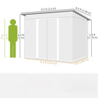 Outsunny - Abri de jardin 8,5' x 6' avec fenêtres de toit, vert foncé-Avec des portes coulissantes doubles, vous aurez un accès facile à vos biens.