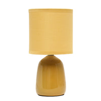 Simple Designs - Petite Round Table Lamp - Mustard Yellow With Matching Shade-Une base à coudre et un abat-jour en tissu TC assorti sont le complément d'éclairage parfait pour votre espace et s'adaptent à tous les décors !