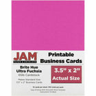JAM Paper - Cartes de visite imprimables, 3-1/2 po x 2 po, rose ultra fuchsia, paquet de 100-Couleur : rose fuchsia
