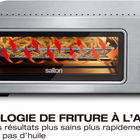 Salton - Pizzadesso four à pizza professionel avec friture à air - acier inoxyable-Technologie de friture à l’air - obtenez des résultats plus sains plus rapidement avec peu ou pas d’huile 