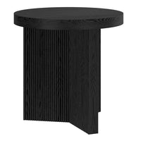 Hudson&Canal - Table d'appoint ron Holm 22" L - Grain noir-Un design scandinave contemporain pour votre salon, votre bureau et plus encore