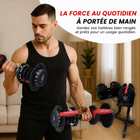 MotionGrey - Ensemble  avec haltère réglable BDST, convertisseur pour barre et support - 5 à 52,5 lb-10