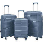 TRAVLR - Ensemble de 3 valises légères à coque rigide - Bleu Corail-Fabriqué en polypropylène durable et léger