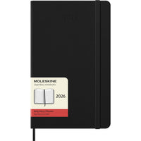 Moleskine - 2026 Agenda journalier Classic 12 mois à couverture rigide - 5" x 8.25" - Noir-Daté de janvier à décembre 2026
