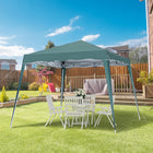 Outsunny - Tente auvent d'extérieur pliante 8 pi l x 8 pi L avec sac - Vert-Pieds réglables pour différents besoins et préférences
