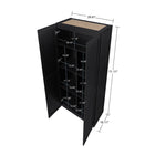 Manhattan Comfort - Ensemble de rangement moderne Hopkins 59,22 po 2 pièces, 14 étagères, noir-Comprend 7 grands compartiments à casiers