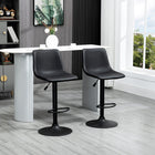 HOMCOM - Tabourets de bar de cuisine à hauteur de comptoir réglable - gris - paquet de 2-Convient parfaitement à la cuisine et à d'autres espaces, idéal pour les petits endroits 
