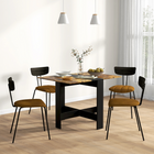 HOMCOM - Table à manger pliante à abattant pour 2-4 personnes - brun rustique et noir-Convient comme table à manger, table de préparation, bureau d’ordinateur, bureau d’écriture et plus encore