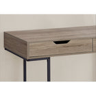 Monarch Specialties - 7555 Bureau 48 po L - Taupe Fonce/Metal Noir-Fini sur tous les côtés pour un placement flexible n'importe où dans un bureau à domicile