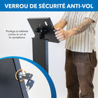 Mount-It ! -- MI-3880B_G10 Kiosque antivol pour iPad, iPad Air, iPad Pro-La tête rotative et inclinable permet d'obtenir différents angles de vue et une orientation portrait ou paysage