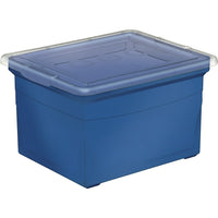 KIS - Boîte pour dossiers robuste, 34 L, bleu-Boîte pour dossiers robuste pour bien protéger vos documents importants