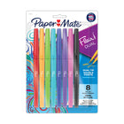 Paper Mate - Flair - Stylos-feutres doubles - Pointes pinceau et moyennes (0,7 mm) - Assortiment - paquet de 8-Doublez votre créativité avec ces feutres à double extrémité aux couleurs vives et ajoutez une dimension supplémentaire à votre prise de notes, votre journal, votre lettrage à la main et bien plus encore.