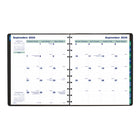 Blueline - 2026 Agenda mensuel MiracleBind 16 mois avec pages de notes rechargeables - 11 po x 9-1/16 po - Noir - Bilingue-Reliure spirale double avec couverture souple d'aspect lézard
