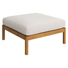 Modway - Eleni Square Terrasse extérieure Bois de teck Ottoman - Voile-Carré ottoman