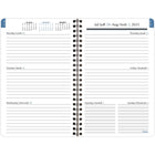 Mead - Journal scolaire hebdomadaire/mensuel des élèves 2025-2026 - 8 5/16 po H x 5 3/8 po l - assorties - bilingue-Couverture en poly durable dans différentes couleurs de couverture, y compris le noir, le bleu et le vert (choix de couleur non offert)