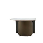 Manhattan Comfort - Table basse moderne et glamour Monica 80 cm (31,49 po) - Or-Design élégant et raffiné pour sublimer votre environnement de vie