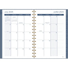 Mead - Agenda scolaire hebdomadaire/mensuel lignes de rêve 2025-2026 - 8 1/2 po H x 5 1/2 po l - bleu - bilingue-Couverture rigide durable