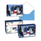 Pierre Belvédère - Cartes Temps des Fêtes-Refuge Hivernal - 6 x 4,5 po - boîte de 20 et enveloppes - Anglais - paquet de 20-Intérieurs vierges pour des messages personnalisés