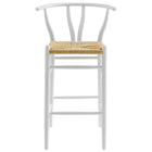 Modway - Amish Tabouret de bar - Blanc-Arrivée entièrement assemblée