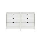 Manhattan Comfort - Coney commode moderne mi-siècle 27,55" - blanc - lot de 2-Commode Mid-Century Modern pour chambre