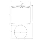 Monarch Specialties - Luminaire - 20 po H Lampe De Table - Béton Gris - Abat-Jour Ivoire / Crème - Contemporain-Munie d'un cordon transparent de 5 pieds, cette lampe d'accent polyvalente peut être placée sur une table d'appoint ou latérale, une table de nuit ou une table de chevet pour une source d'éclairage à la mode