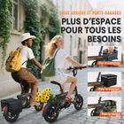 Gyrocopters - Vélo électrique PixAI pour adultes et adolescents - Vitesse 32 km/h - Autonomie (assistance) 70 km - Noir-Conçu avec une banquette arrière multifonction et un porte-charge. Qu'il s'agisse d'accueillir un second passager, de transporter des courses ou d'effectuer des livraisons, le PixAI s'adapte à votre mode de vie