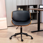 HOMCOM - Chaise de bureau moderne sans accoudoirs avec roulettes-Le cuir PU facile à nettoyer simplifie l’entretien