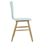 Modway - Cascade Chaise à manger Ensemble de 2 - Bleu clair-Arrière évasé organique contourné