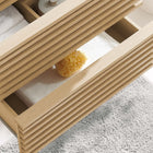Modway - Render Support mural de 24" Armoire de toilette de salle de bain (lavabo non inclus) - Chêne-MDF et panneau de particules