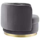 Modway - Relish Performance Velvet Chaise pivotante - Gris or-Tissu résistant aux taches durable