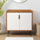 Modway - Energize 36" Armoire de toilette de salle de bain (lavabo non inclus) - Blanc cerise-Pieds métalliques en épingle à cheveux