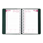Brownline - Agenda quotidien - Reliure spirale double - 8 po x 5 po - Vert - Anglais-Chaque page comporte trois blocs pour les notes  et les appels.