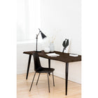 Bureau Live Edge Gry Mattr - Noyer Noir-Conception unique incurvée avec une finition texturée du grain du bois (placage de chêne)