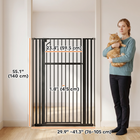 PawHut - Barrière pour animaux extra haute 55 po, barrière de sécurité bébé réglable 30-41 po l-Installation par pression protège vos murs des dommages de perçage
