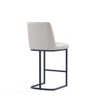 Manhattan Comfort - Serena tabouret de comptoir moderne de 45 cm en similicuir rembourré - gris clair - lot de 3-10